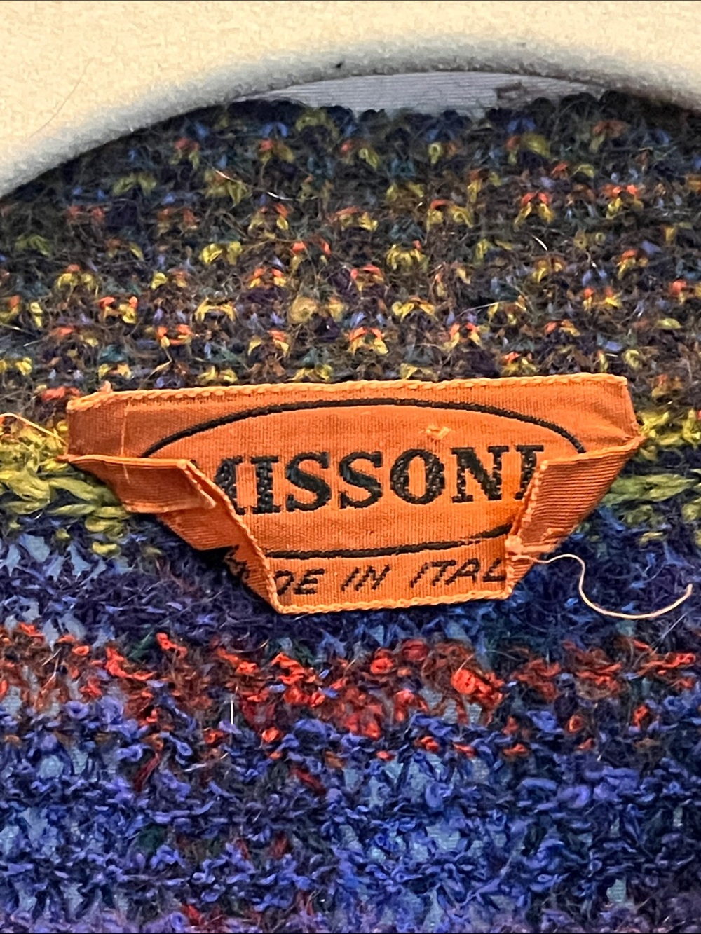 Vintage Missoni Multi Color Italian Wool Button Up Cardigan Sweater No Size Tag - Picture 3 of 8